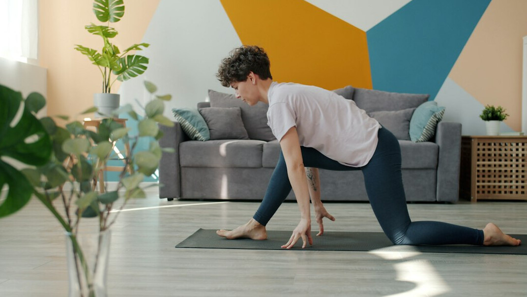 senior woman doing yoga