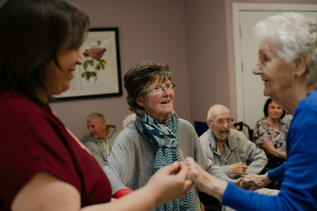 group of happy seniors