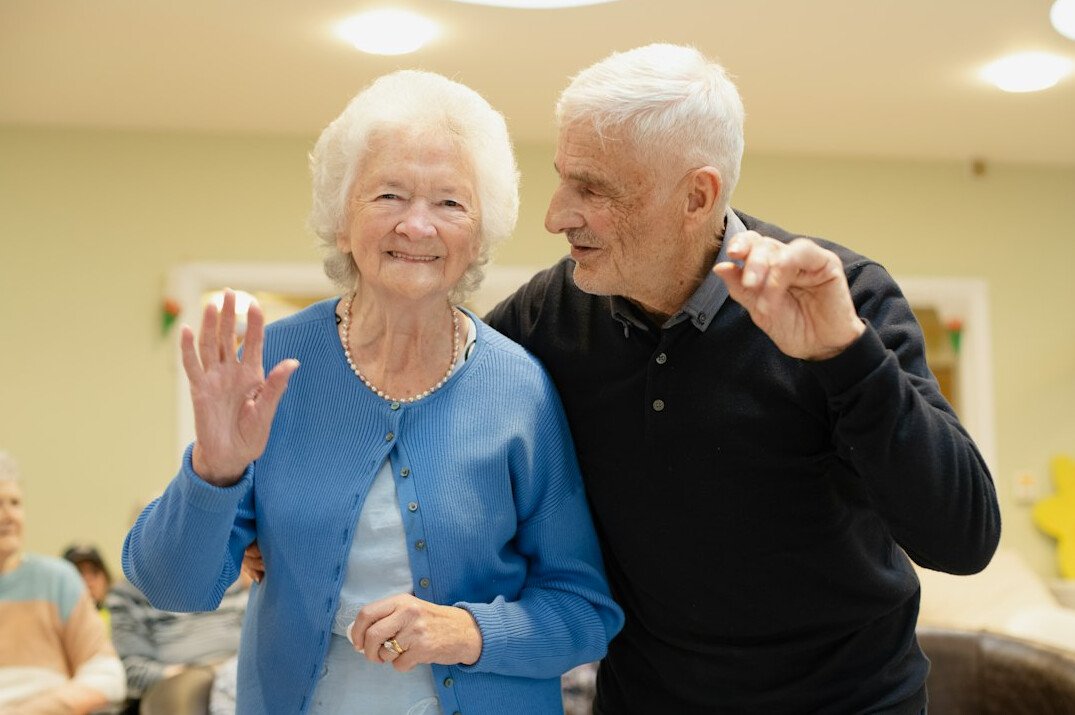 seniors dancing together